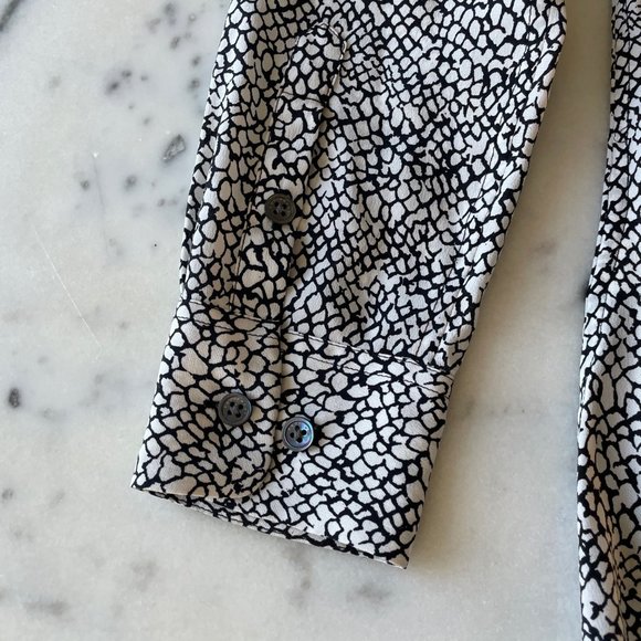 Equipment Black and White Print Blouse - Picture 12 of 12